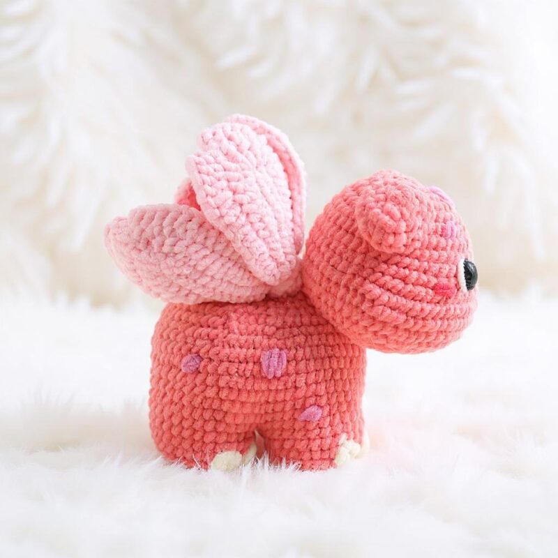 Blossom Cherrysaur Amigurumi Crochet Pattern - Adorable DIY Stuffed Dinosaur Toy - Instant Download PDF - Image 5