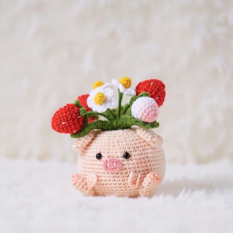 Blossom Critter Pots Amigurumi Crochet Patterns Bundle - Adorable DIY Animal Planters - Instant Download PDF - Image 2