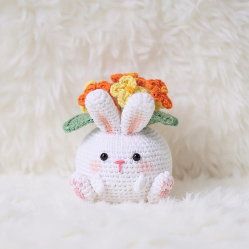 Blossom Critter Pots Amigurumi Crochet Patterns Bundle - Adorable DIY Animal Planters - Instant Download PDF - Image 4