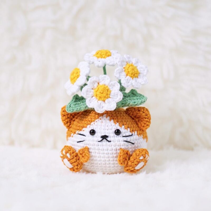 Blossom Critter Pots Amigurumi Crochet Patterns Bundle - Adorable DIY Animal Planters - Instant Download PDF - Image 5