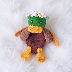 Blossom Duck Comforter Amigurumi Crochet Pattern - Adorable DIY Baby Lovey - Instant Download PDF