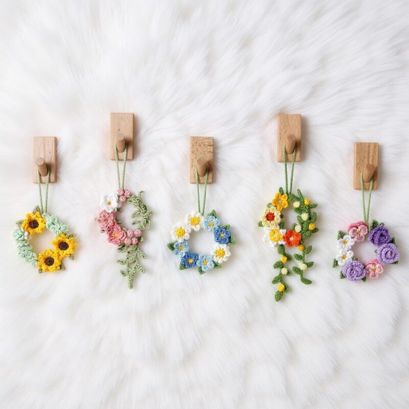 Blossom Wreath Crochet Pattern - Beautiful DIY Floral Home Decor - Instant Download PDF
