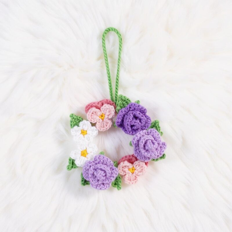 Blossom Wreath Crochet Pattern - Beautiful DIY Floral Home Decor - Instant Download PDF - Image 2