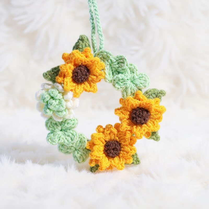 Blossom Wreath Crochet Pattern - Beautiful DIY Floral Home Decor - Instant Download PDF - Image 4