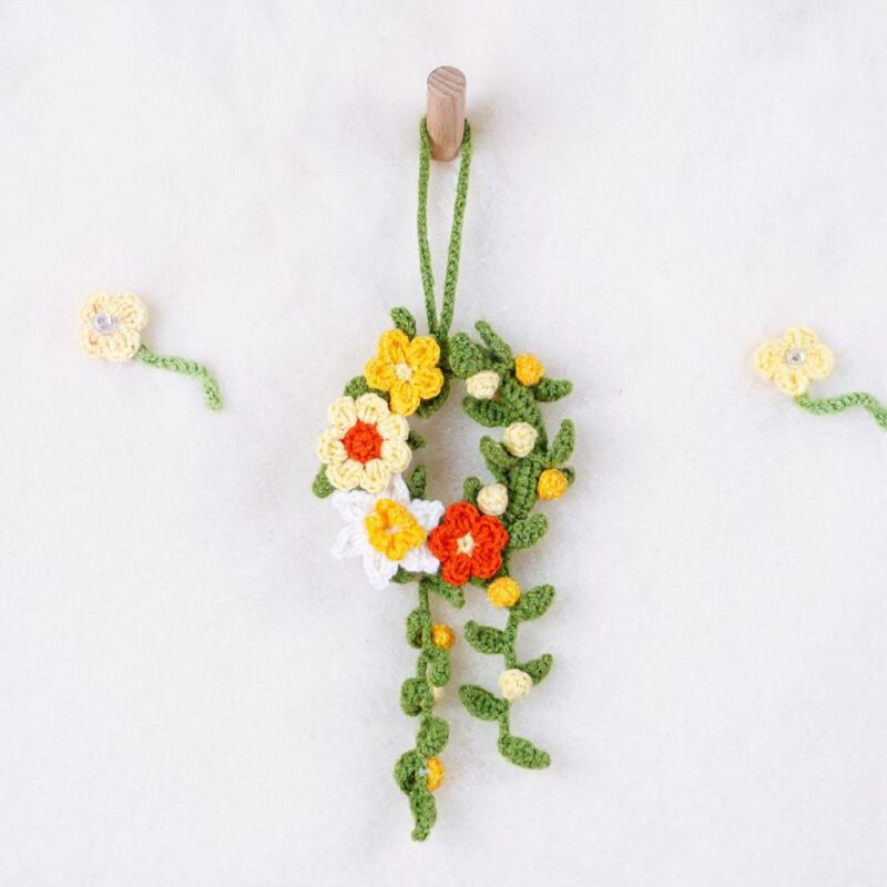 Blossom Wreath Crochet Pattern - Beautiful DIY Floral Home Decor - Instant Download PDF - Image 5