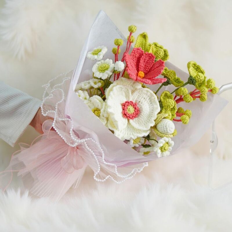 Flower Bouquet Amigurumi Crochet Pattern - Elegant DIY Handmade Decor - Instant Download PDF - Image 2