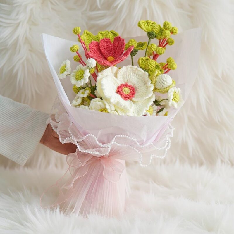 Flower Bouquet Amigurumi Crochet Pattern - Elegant DIY Handmade Decor - Instant Download PDF - Image 3
