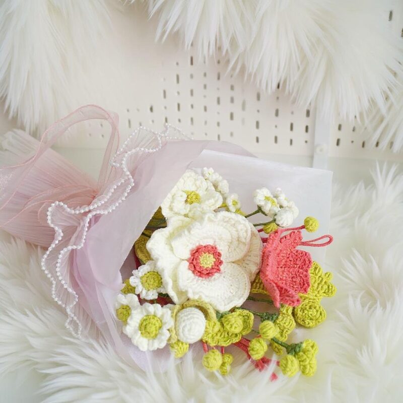 Flower Bouquet Amigurumi Crochet Pattern - Elegant DIY Handmade Decor - Instant Download PDF - Image 4