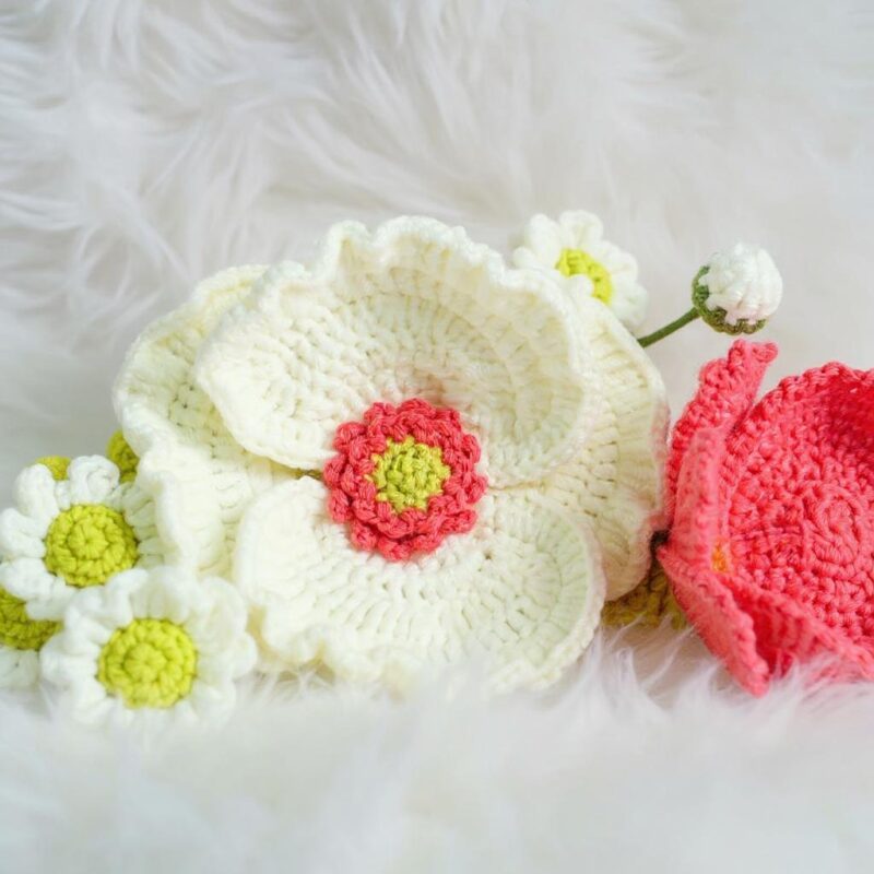 Flower Bouquet Amigurumi Crochet Pattern - Elegant DIY Handmade Decor - Instant Download PDF - Image 8