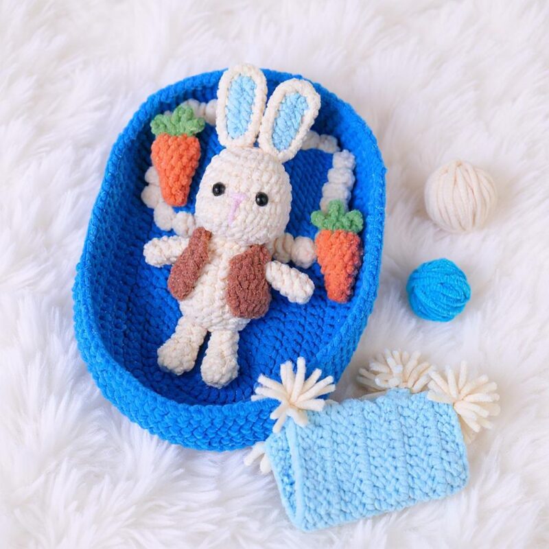 Bunny Amigurumi Crochet Pattern - Adorable "Blue Dreams" DIY Stuffed Animal Toy - Instant Download PDF - Image 4