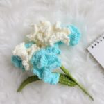 Blue Iris Flower Crochet Pattern - Realistic DIY Flower Bouquet & Home Decor - Instant Download PDF