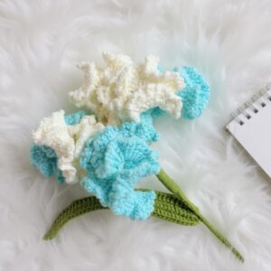 Blue Iris Flower Crochet Pattern - Realistic DIY Flower Bouquet & Home Decor - Instant Download PDF