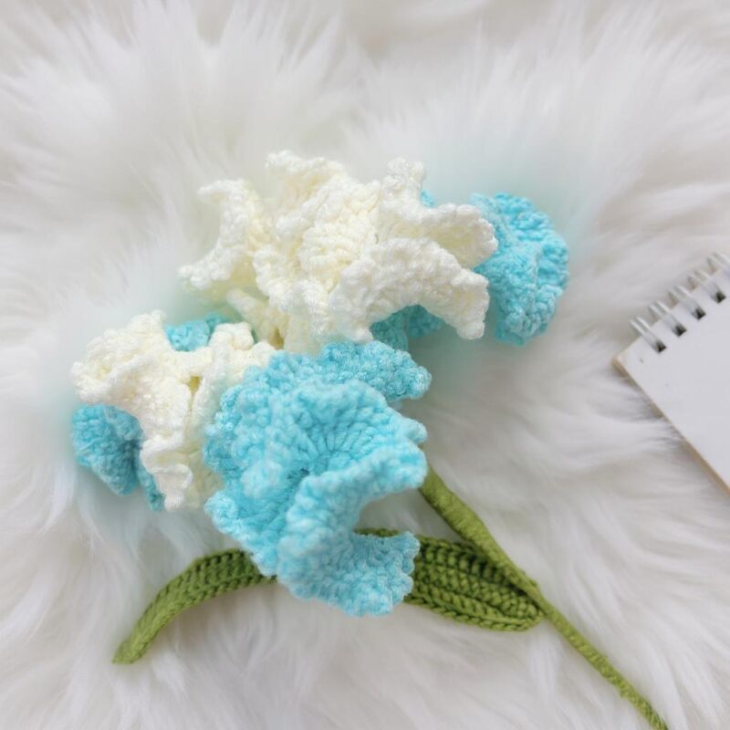 Blue Iris Flower Crochet Pattern - Realistic DIY Flower Bouquet & Home Decor - Instant Download PDF - Image 4