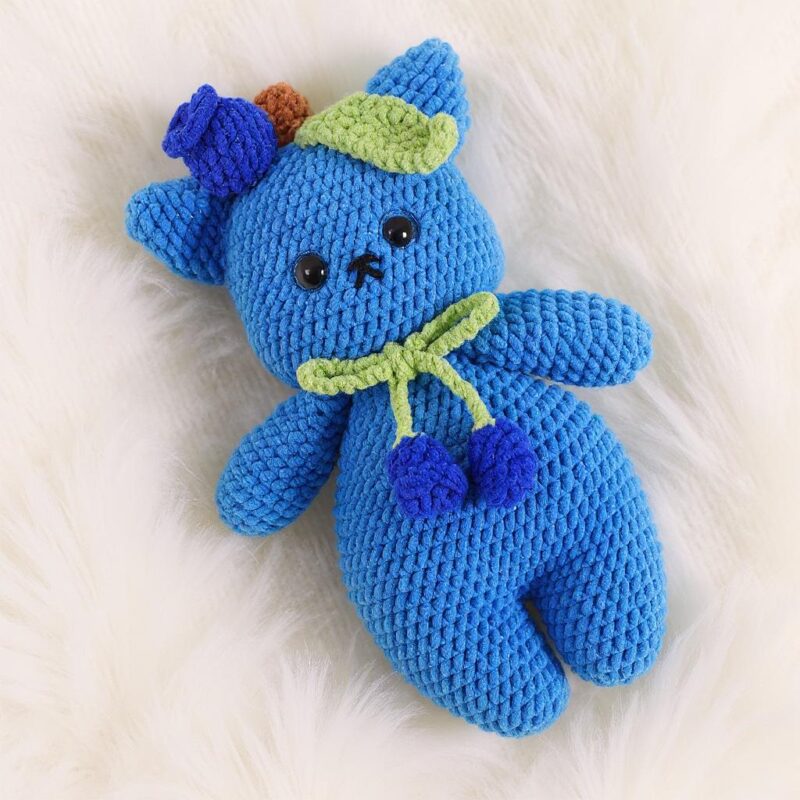 Blueberry Cat Amigurumi Crochet Pattern - Adorable DIY Stuffed Animal Toy - Instant Download PDF - Image 2