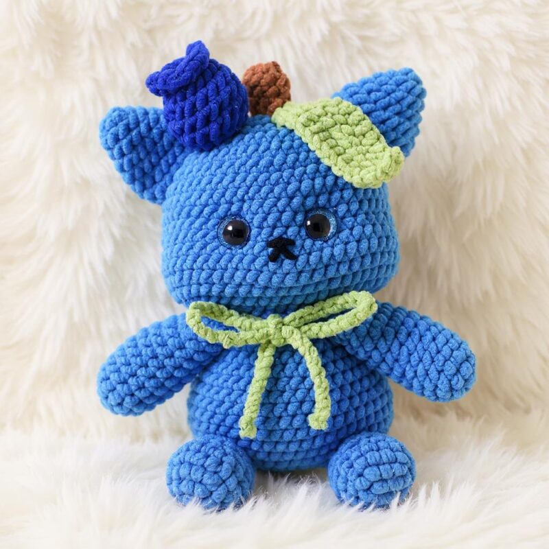 Blueberry Cat Amigurumi Crochet Pattern - Adorable DIY Stuffed Animal Toy - Instant Download PDF - Image 3