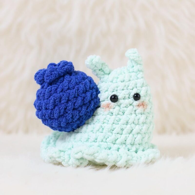 Blueberry Snail Amigurumi Crochet Pattern - Adorable DIY Stuffed Animal Toy - Instant Download PDF