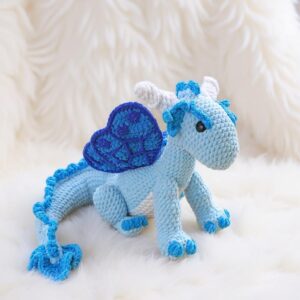 Blueflare Dragon Amigurumi Crochet Pattern - Magical DIY Stuffed Animal Toy - Instant Download PDF