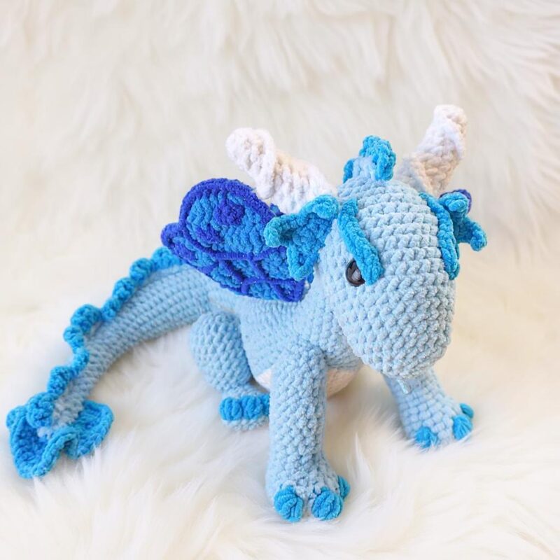 Blueflare Dragon Amigurumi Crochet Pattern - Magical DIY Stuffed Animal Toy - Instant Download PDF - Image 2