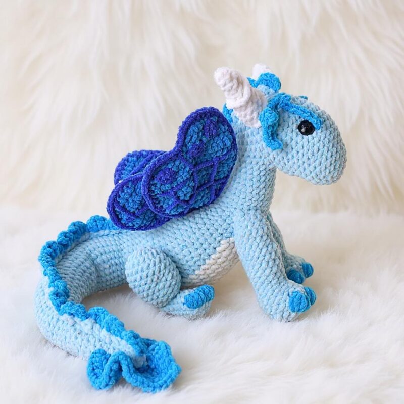 Blueflare Dragon Amigurumi Crochet Pattern - Magical DIY Stuffed Animal Toy - Instant Download PDF - Image 3