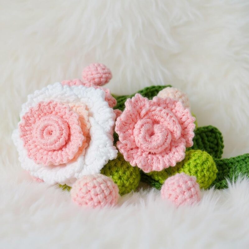 Blush Flower Bouquet Amigurumi Crochet Pattern - Beautiful DIY Handmade Decor - Instant Download PDF - Image 9
