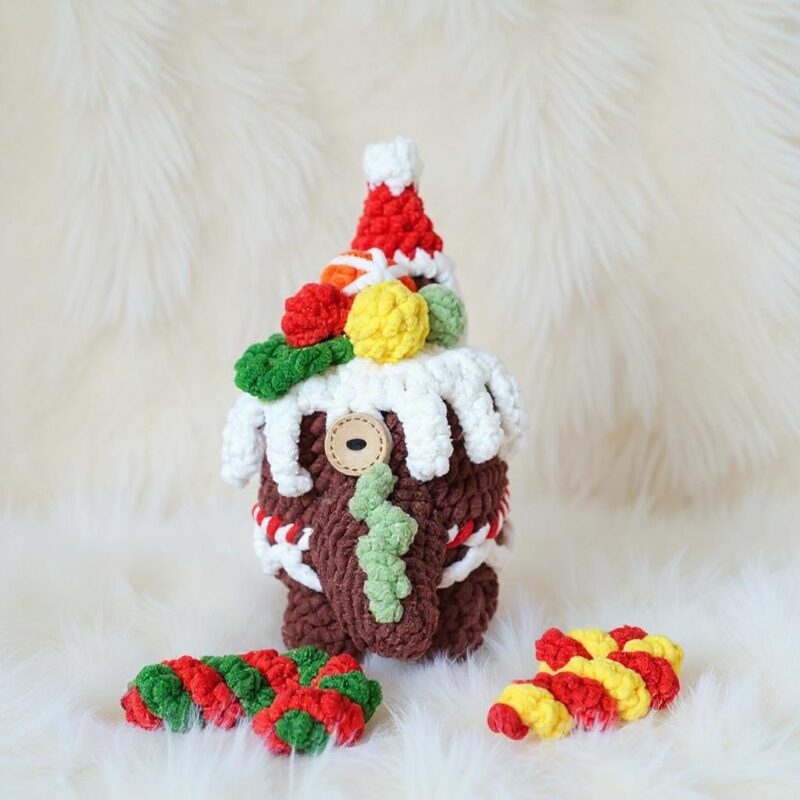 Christmas Brachiosaurus Amigurumi Crochet Pattern - Festive DIY Dinosaur Toy - Instant Download PDF - Image 3