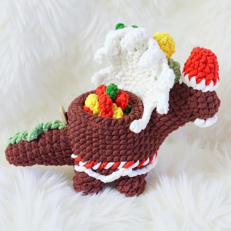 Christmas Brachiosaurus Amigurumi Crochet Pattern - Festive DIY Dinosaur Toy - Instant Download PDF - Image 6