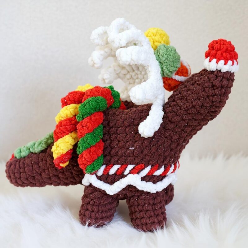 Christmas Brachiosaurus Amigurumi Crochet Pattern - Festive DIY Dinosaur Toy - Instant Download PDF - Image 7