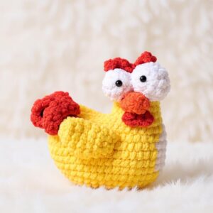 Googly-Eyed Chick Amigurumi Crochet Pattern - Adorable DIY Stuffed Animal Toy - Instant Download PDF