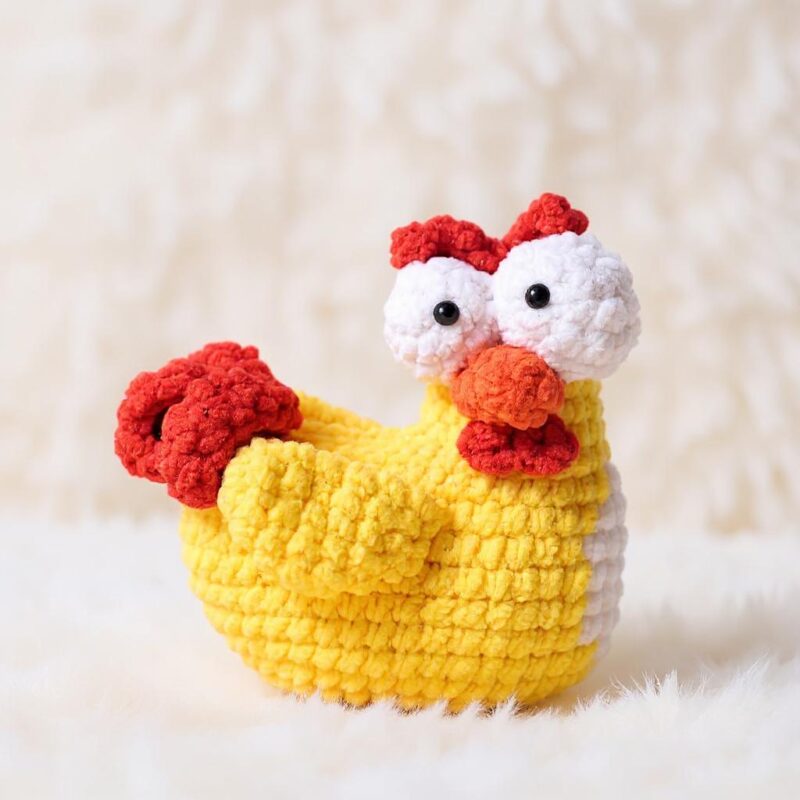 Googly-Eyed Chick Amigurumi Crochet Pattern - Adorable DIY Stuffed Animal Toy - Instant Download PDF