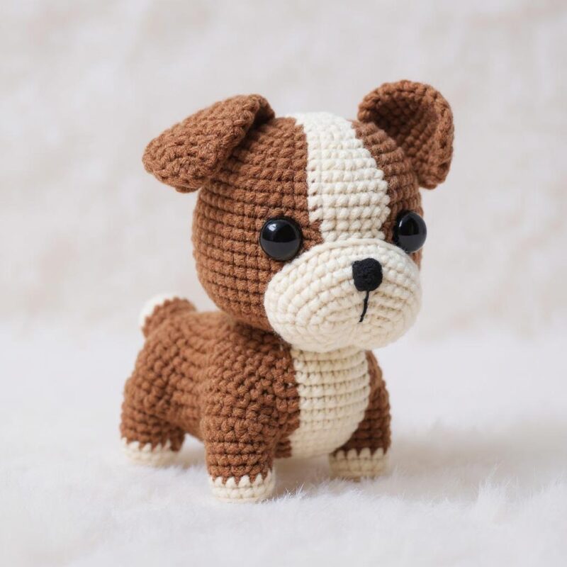 Bulldog Amigurumi Crochet Pattern - Adorable DIY Stuffed Animal Toy - Instant Download PDF