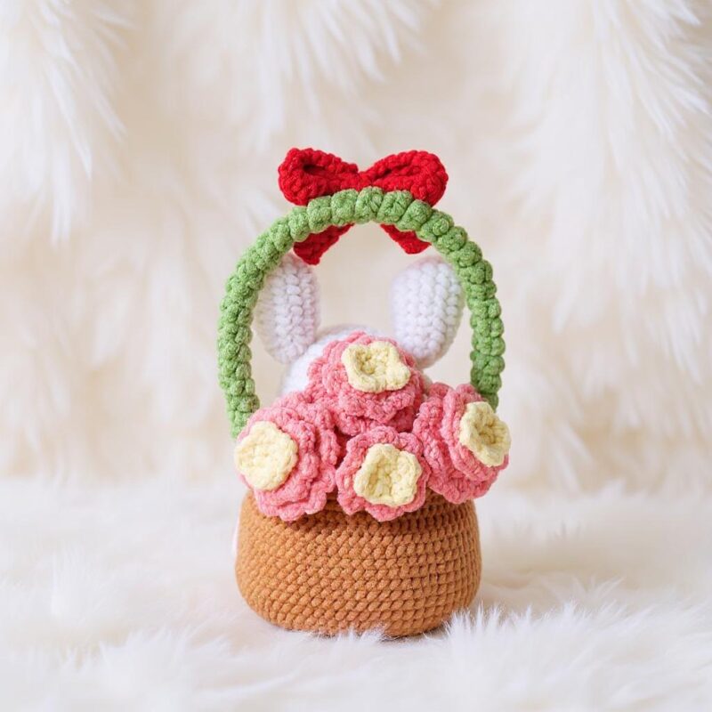 Bunny Basket Amigurumi Crochet Pattern - Adorable DIY Handmade Basket - Instant Download PDF - Image 5