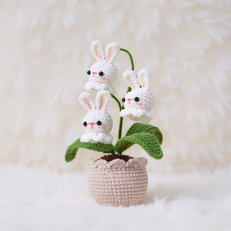 Bunny Bellflower Pot Amigurumi Crochet Pattern - Adorable DIY Stuffed Animal Toy - Instant Download PDF - Image 2
