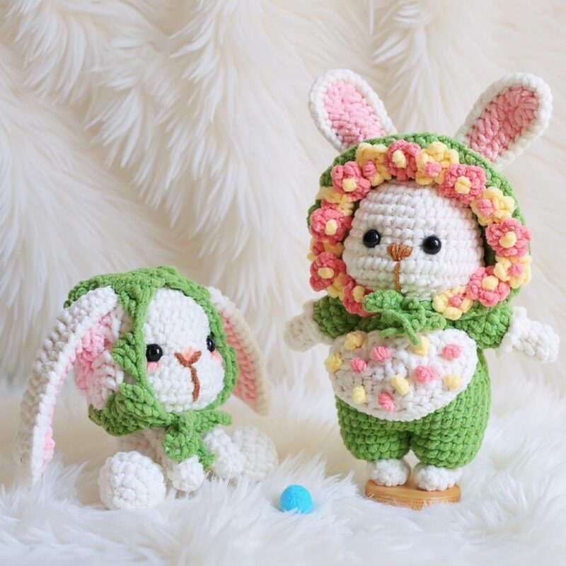 Easter Bunny Amigurumi Crochet Pattern Bundle - Adorable DIY Stuffed Animal Toys - Instant Download PDF