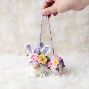 Bunny Car Hanging Amigurumi Crochet Pattern - Adorable DIY Car Charm - Instant Download PDF