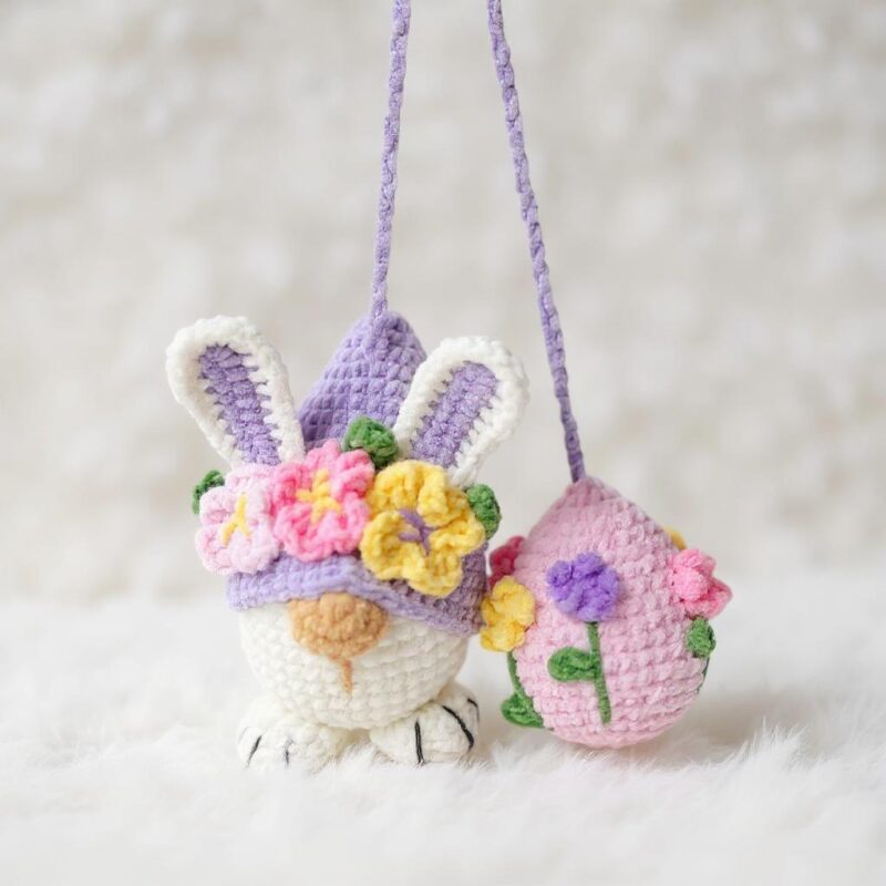 Bunny Car Hanging Amigurumi Crochet Pattern - Adorable DIY Car Charm - Instant Download PDF - Image 4