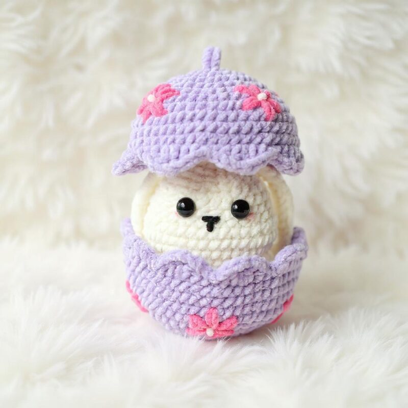 Bunny in Egg Amigurumi Crochet Pattern - Adorable DIY Easter Hanging Ornament - Instant Download PDF - Image 4
