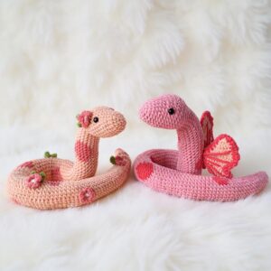 Butterbloom Snakes Amigurumi Crochet Pattern Bundle - Adorable DIY Stuffed Animal Toys - Instant Download PDF