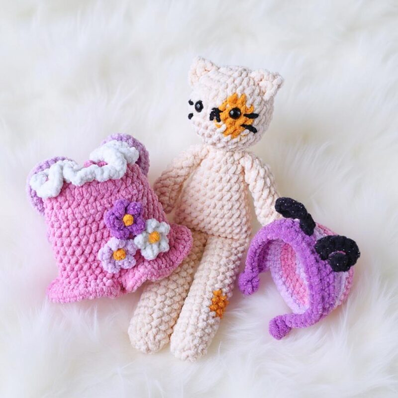 Butterfly Cat Amigurumi Crochet Pattern - Cuddly DIY Stuffed Animal Toy - Instant Download PDF - Image 3