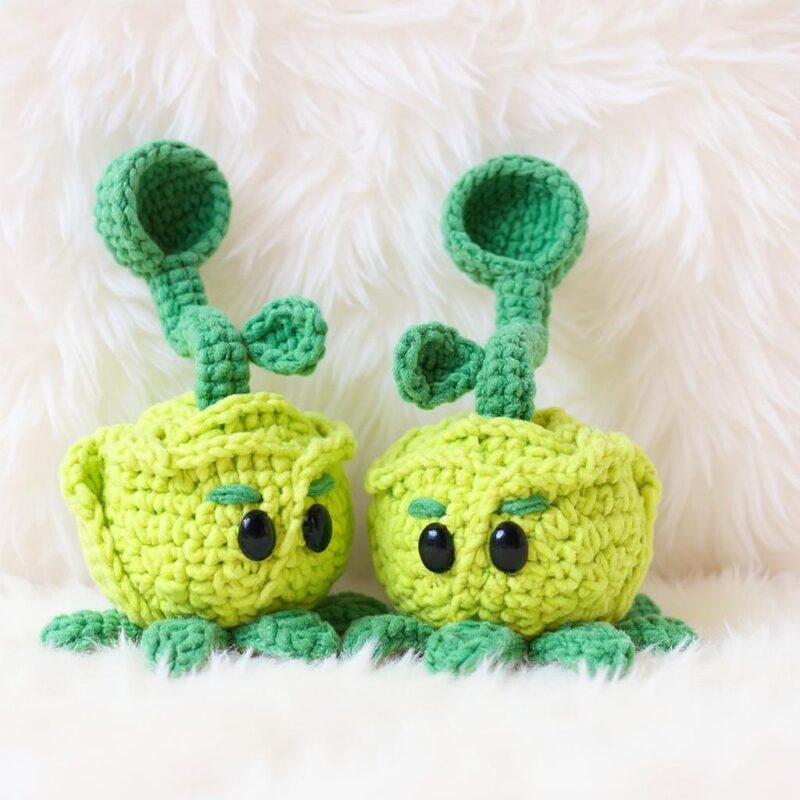 Cabbage-Pult Amigurumi Crochet Pattern - Playful DIY Stuffed Plant Toy - Instant Download PDF - Image 5