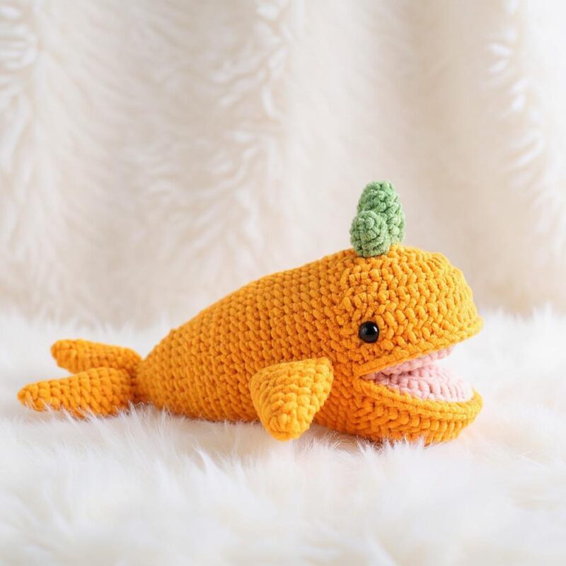 Cachalot Carrot Amigurumi Crochet Pattern - Adorable DIY Stuffed Animal Toy - Instant Download PDF