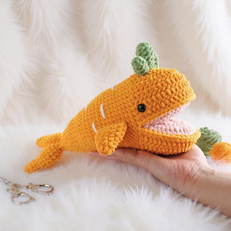 Cachalot Carrot Amigurumi Crochet Pattern - Adorable DIY Stuffed Animal Toy - Instant Download PDF - Image 2