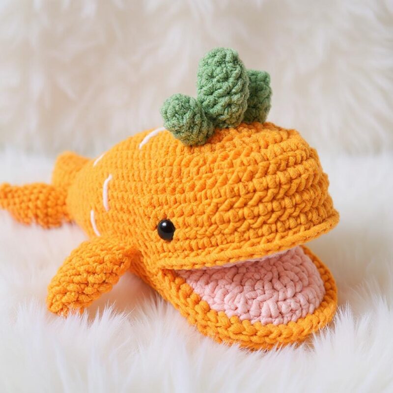 Cachalot Carrot Amigurumi Crochet Pattern - Adorable DIY Stuffed Animal Toy - Instant Download PDF - Image 3