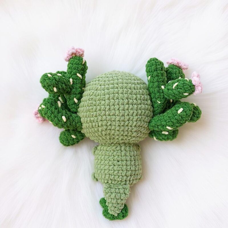 Cactus Axolotl Amigurumi Crochet Pattern - Adorable DIY Stuffed Animal Toy - Instant Download PDF - Image 5
