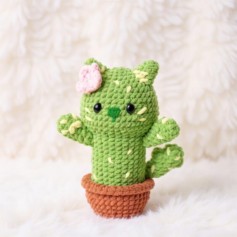 Cactus Cat Amigurumi Crochet Pattern - Adorable DIY Stuffed Animal Toy - Instant Download PDF - Image 4