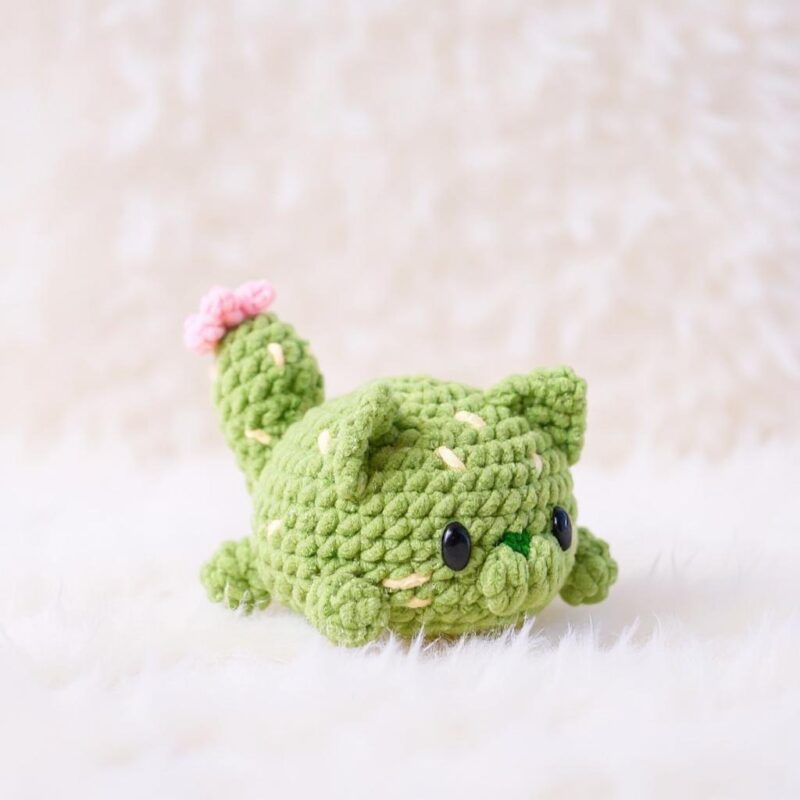 Cactus Cat Amigurumi Crochet Pattern - Adorable DIY Stuffed Animal Toy - Instant Download PDF