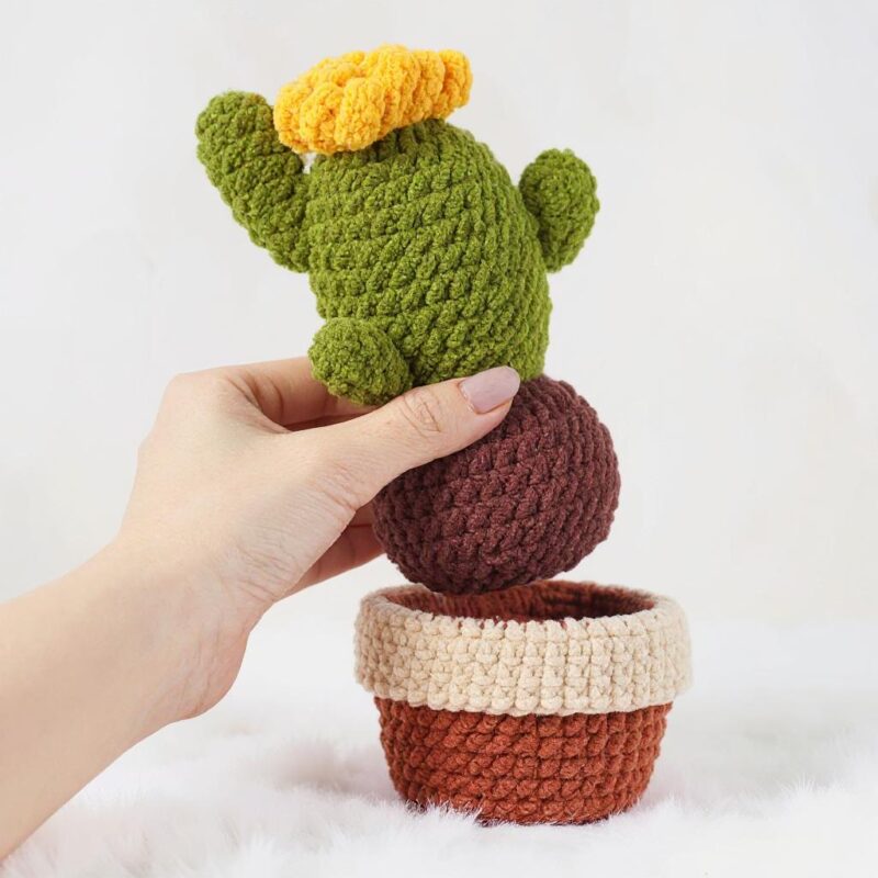 Cactus Amigurumi Crochet Pattern - Adorable DIY Potted Plant - Instant Download PDF - Image 5