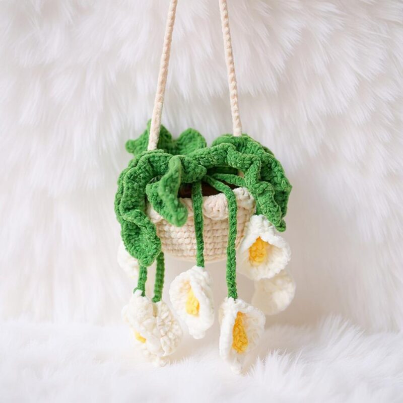 Calla Lily Basket Amigurumi Crochet Pattern - Elegant DIY Floral Home Decor - Instant Download PDF - Image 2