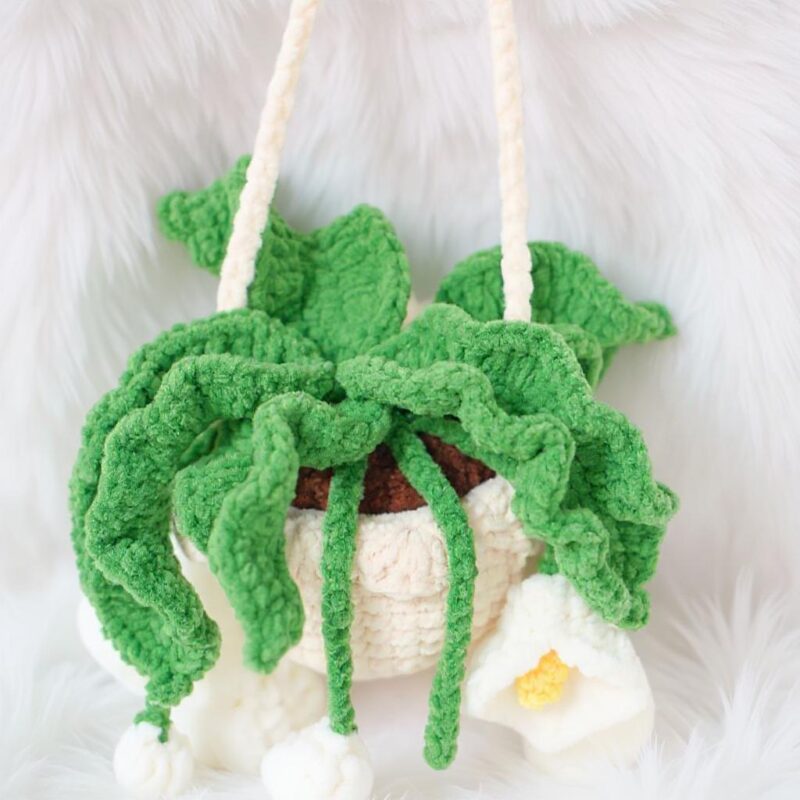 Calla Lily Basket Amigurumi Crochet Pattern - Elegant DIY Floral Home Decor - Instant Download PDF - Image 4
