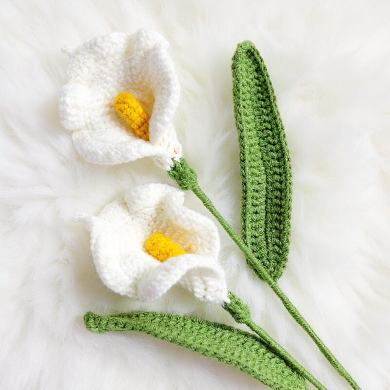 Calla Lily Flowers Crochet Pattern - Elegant DIY Flower Bouquet & Decor - Instant Download PDF - Image 2