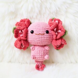 Camellia the Axolotl Amigurumi Crochet Pattern - Adorable DIY Stuffed Animal Toy - Instant Download PDF